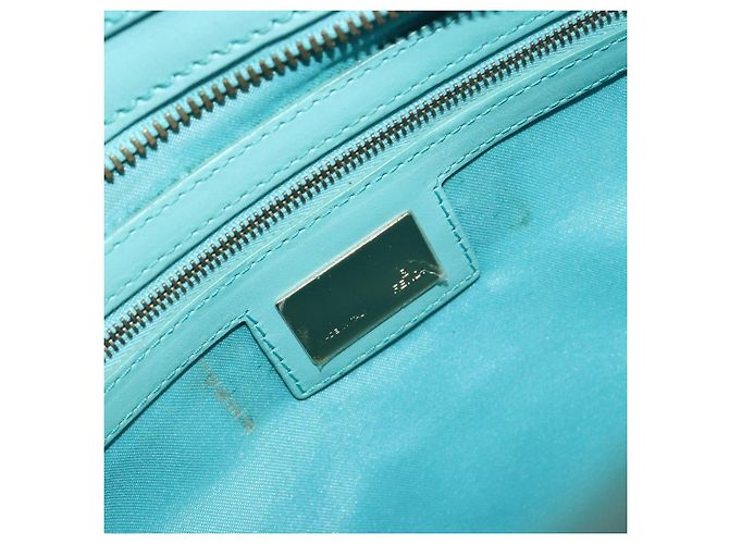 Borsa a mano FENDI in rafia Verde Menta Oro Auth 196379A D'oro - vista 18