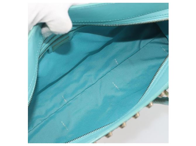 Borsa a mano FENDI in rafia Verde Menta Oro Auth 196379A D'oro - vista 19