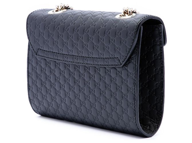 Borsa a tracolla Gucci Mini Microguccissima Emily Nera Nero - vista 2