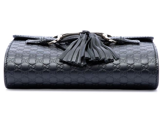 Borsa a tracolla Gucci Mini Microguccissima Emily Nera Nero - vista 3