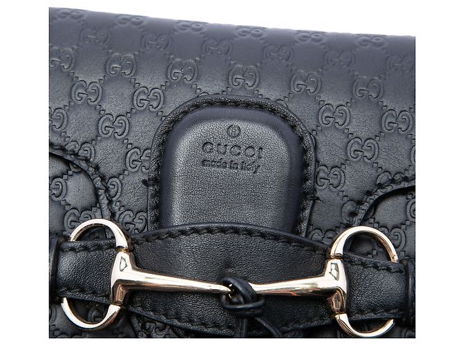 Borsa a tracolla Gucci Mini Microguccissima Emily Nera Nero - vista 5