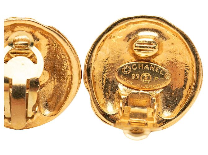 Orecchini a clip Chanel CC placcati in oro D'oro - vista 3