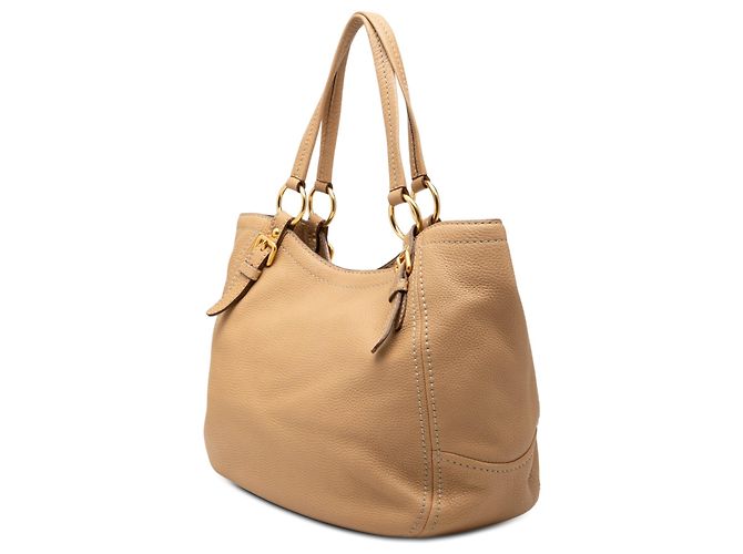 Borsa Tote Prada Vitello Daino Beige - vista 2