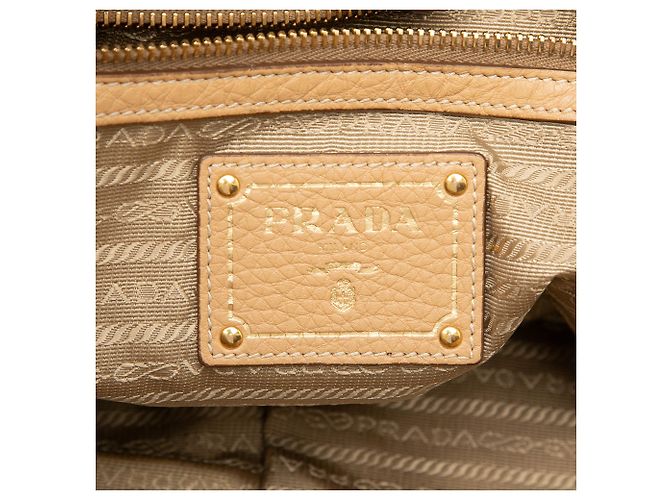 Borsa Tote Prada Vitello Daino Beige - vista 5