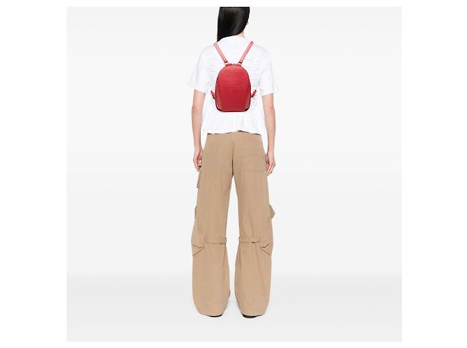 Zaino Louis Vuitton Epi Mabillon rosso - vista 6