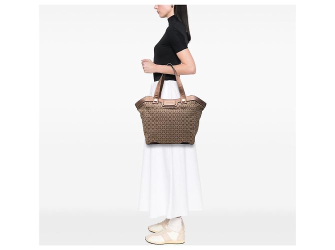 Tote LOEWE Anagram Canvas Marrone - vista 6