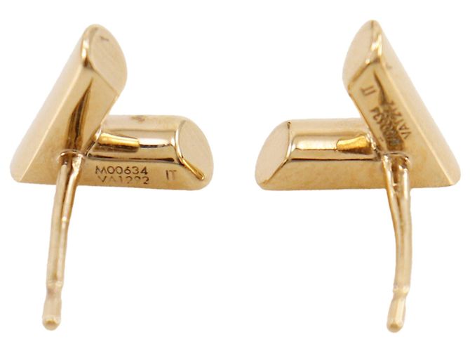 Orecchini a pressione Louis Vuitton Gold Plated Essentials V Skin D'oro - vista 4
