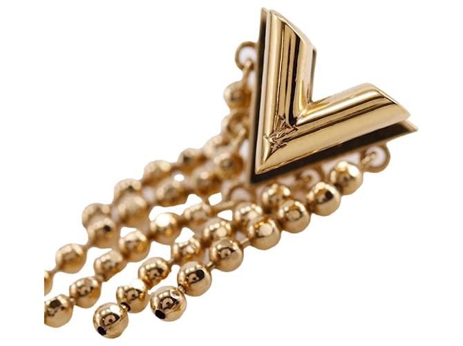 Orecchini a pressione Louis Vuitton Gold Plated Essentials V Skin D'oro - vista 5