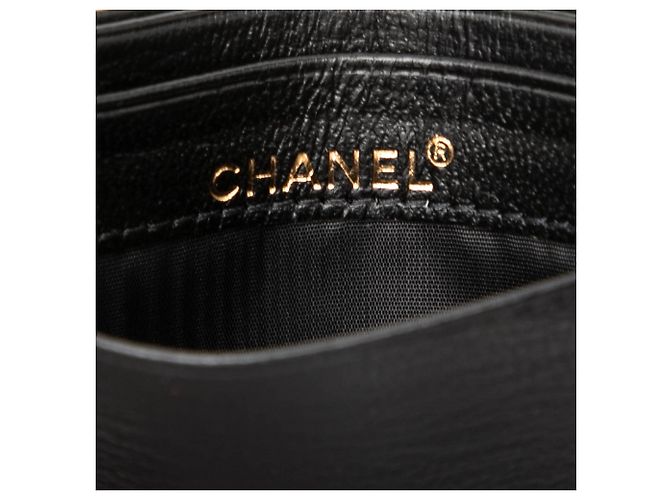 Tarjetero Chanel CC de piel de becerro granulada negra Negro - vista 5