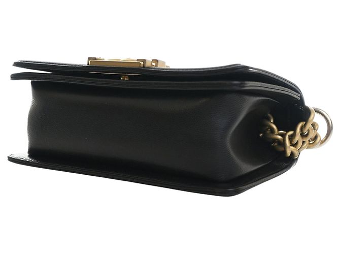 Borsa a tracolla Chanel Boy Flap Small in pelle caviar matelassé nera Nero - vista 13