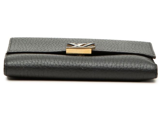 Black Louis Vuitton Taurillon Capucines Compact Wallet Small Wallets - view 3