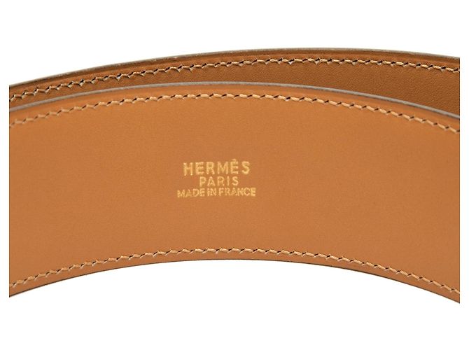 Hermès Collier de Chien Gürtel aus Box Calf Leder, braun 70 - Ansicht 4