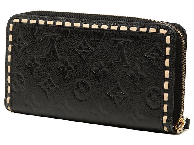 Cartera Larga Zippy Louis Vuitton Monogram Empreinte Whipstitch Negra Negro - vista 2