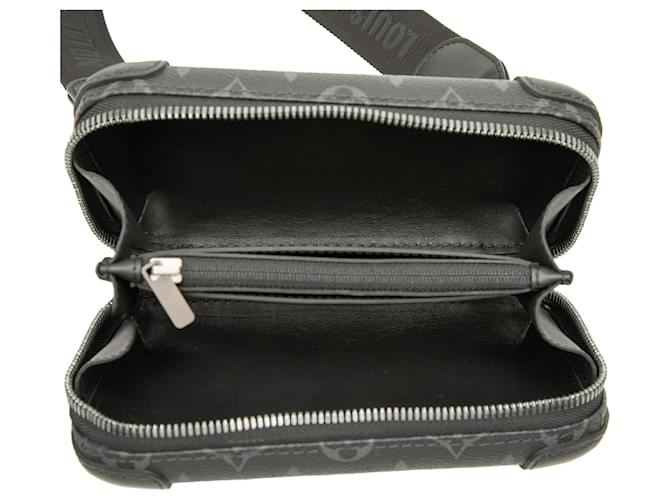 Borsa a pochette e tracolla Louis Vuitton Monogram Eclipse Horizon Nera Nero - vista 4