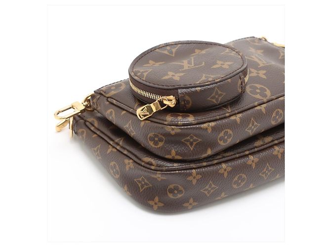 Louis Vuitton Multi Pochette Accessoires Canvas Pouch Crossbody Monogram Marrone - vista 10