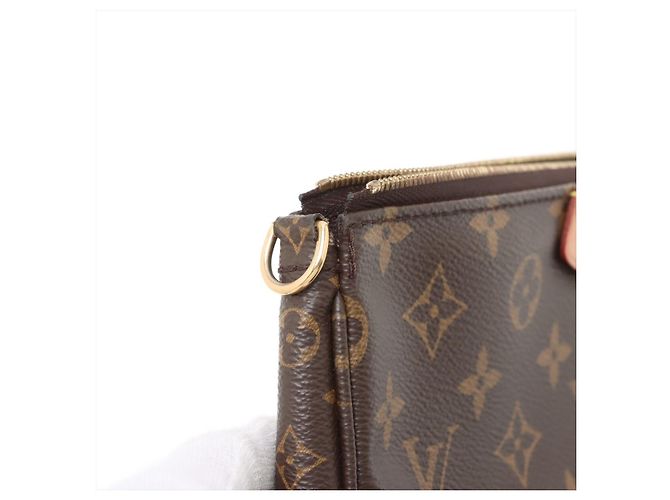 Louis Vuitton Multi Pochette Accessoires Canvas Pouch Crossbody Monogram Marrone - vista 17