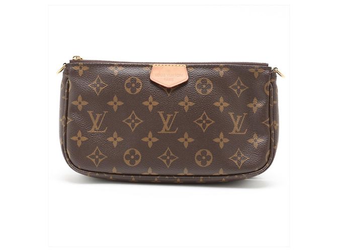 Louis Vuitton Multi Pochette Accessoires Canvas Pouch Crossbody Monogram Marrone - vista 7