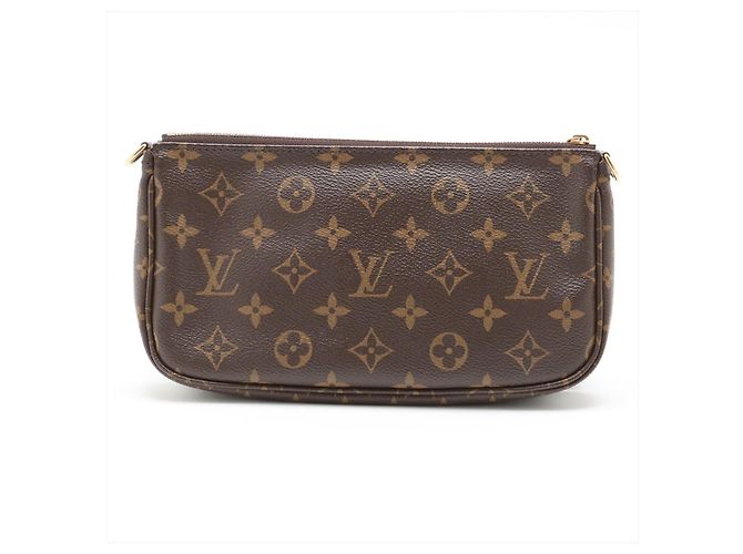 Louis Vuitton Multi Pochette Accessoires Canvas Pouch Crossbody Monogram Marrone - vista 8