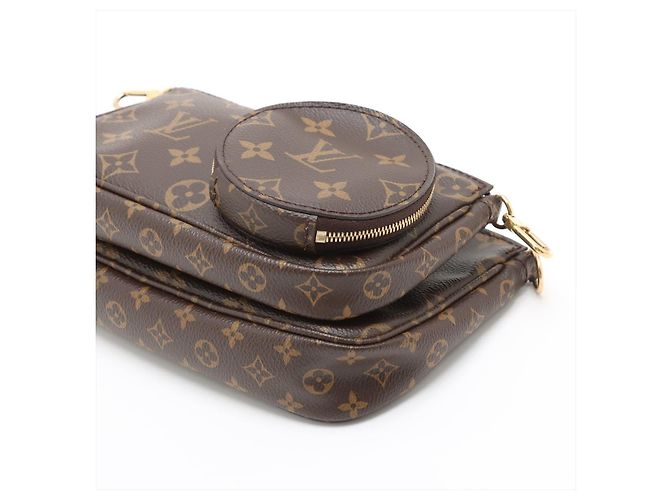 Louis Vuitton Multi Pochette Accessoires Canvas Pouch Crossbody Monogram Marrone - vista 9