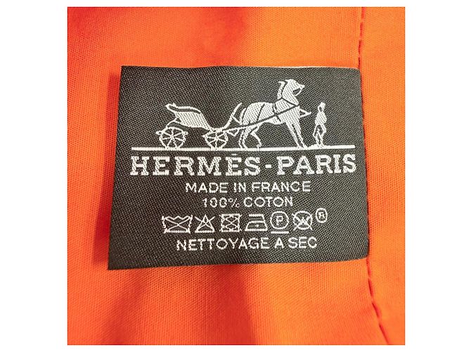 Borsa da viaggio Hermès Drapeaux Au Vent in tela stampata blu - vista 6