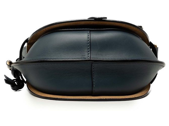 Borsa Dual Gate Mini in vitello morbido blu LOEWE - vista 3