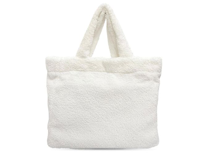 Borsa Tote Prada Spugna in spugna bianca con logo Bianco - vista 2