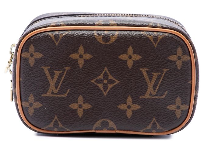 Beauty Case Louis Vuitton Monogram Nice Nano Marrone - vista 3