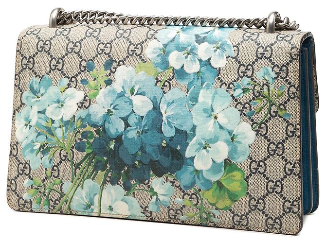 Borsa a tracolla Gucci Medium GG Supreme Blooms Dionysus Beige - vista 2