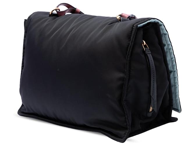 Borsa Prada Tessuto Etiquette nera Nero - vista 2