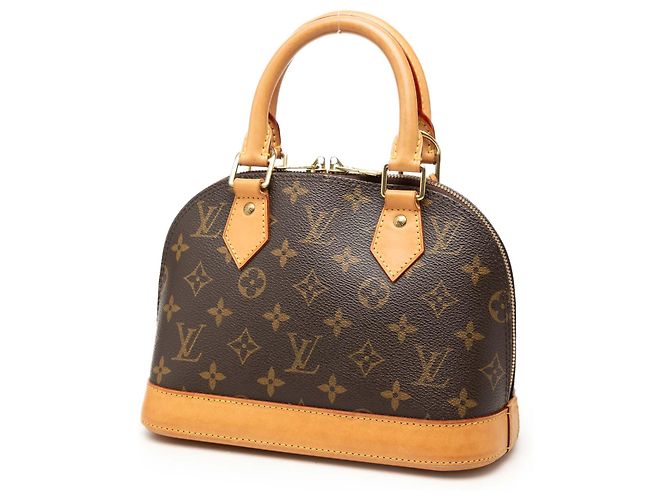 Borsa Satchel Louis Vuitton Monogram Alma BB Marrone - vista 2