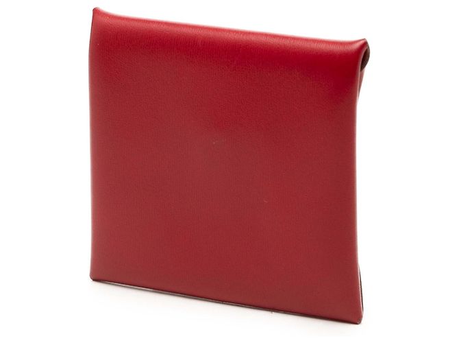 Portamonete Bastia in pelle Box Calfskin rosso Hermès - vista 2