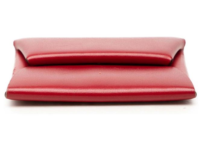 Portamonete Bastia in pelle Box Calfskin rosso Hermès - vista 3