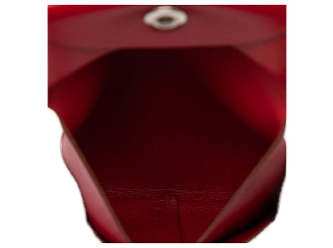 Portamonete Bastia in pelle Box Calfskin rosso Hermès - vista 4