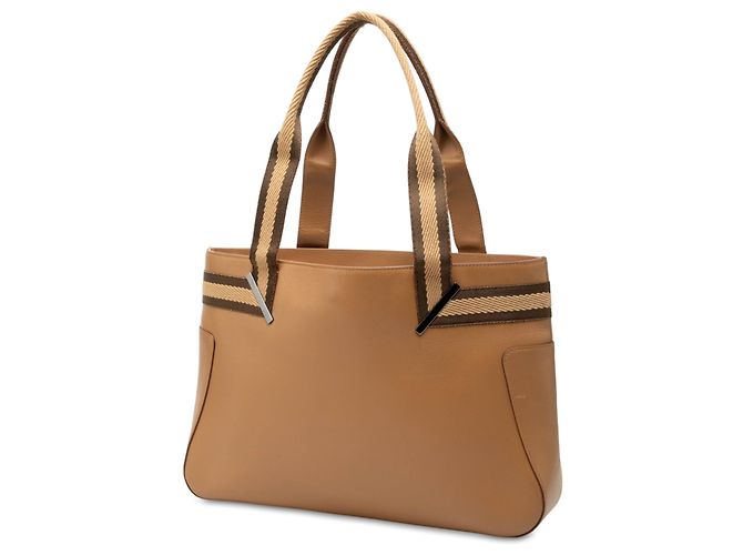 Borsa Gucci Web in pelle di vitello marrone - vista 2