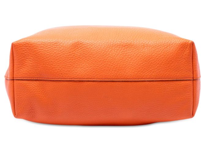 Prada Vitello Daino Orange Convertible Tote Satchel mit Fronttasche - Ansicht 3