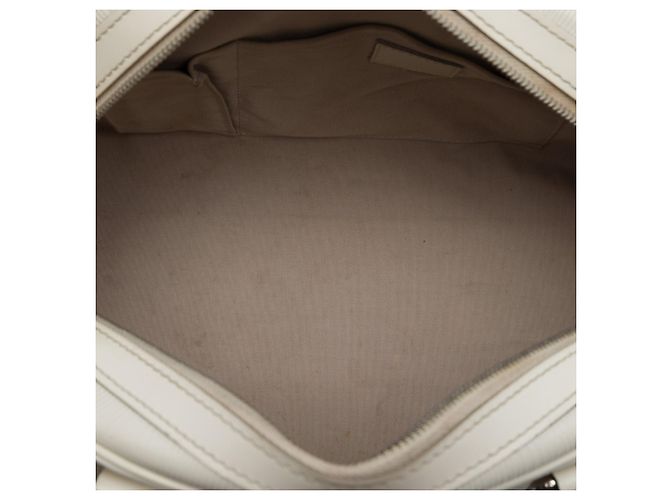Borsa a mano Louis Vuitton Epi Bowling Montaigne PM Bianca Bianco - vista 4