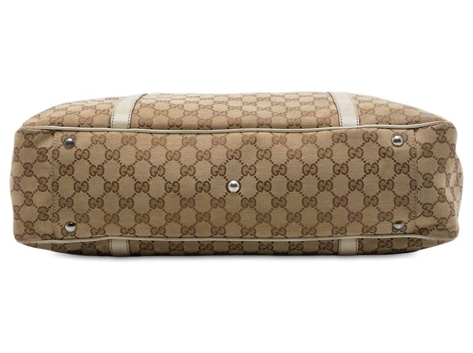 Borsa Tote Gucci Large GG Canvas Twins Beige - vista 3