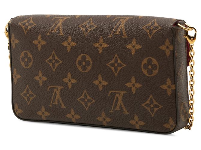 Borsa a tracolla Louis Vuitton Monogram Pochette Felicie Marrone - vista 2