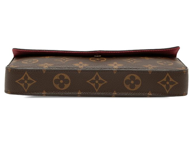 Borsa a tracolla Louis Vuitton Monogram Pochette Felicie Marrone - vista 3