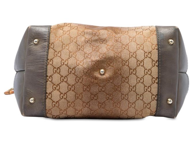 Borsa a tracolla Gucci GG Lurex Heart Bit Marrone - vista 3