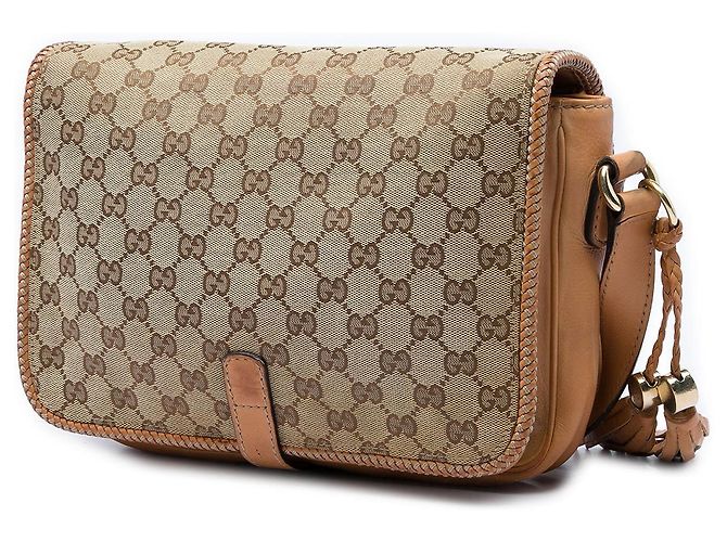Borsa a tracolla Gucci GG Canvas Marrakech Beige - vista 2