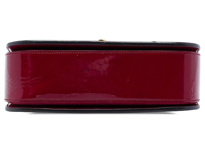 Borsa a tracolla Gucci Patent Bright Bit rossa Rosso - vista 3