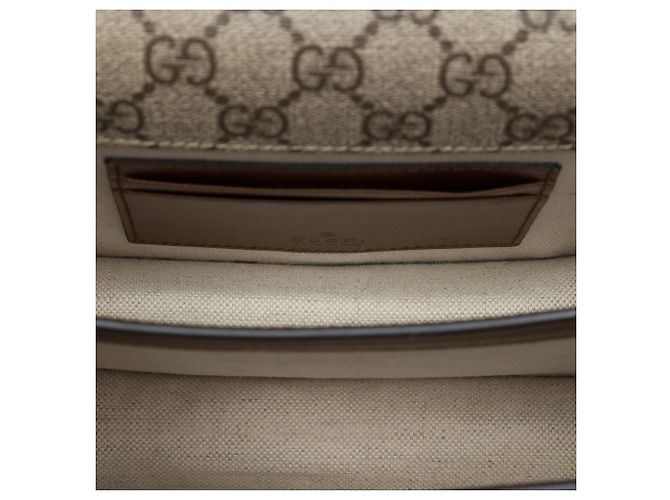 Borsa a tracolla Gucci Mini GG Supreme Interlocking G Beige - vista 4