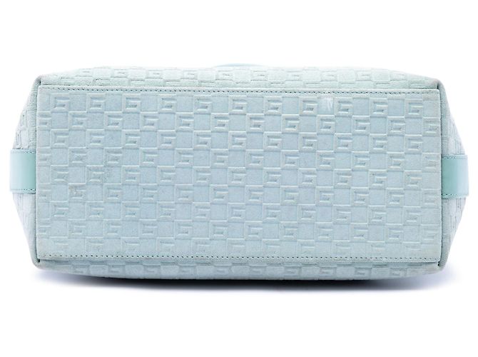 Sac à épaule en daim bleu Gucci Square G - vue 3