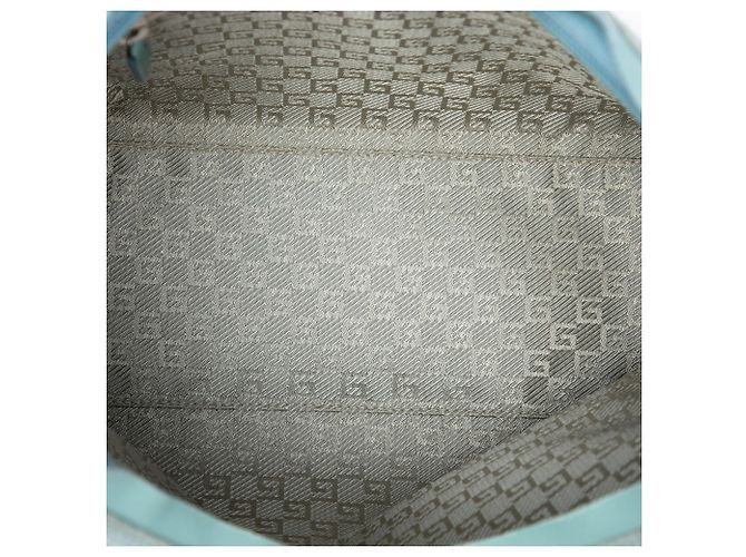 Sac à épaule en daim bleu Gucci Square G - vue 4