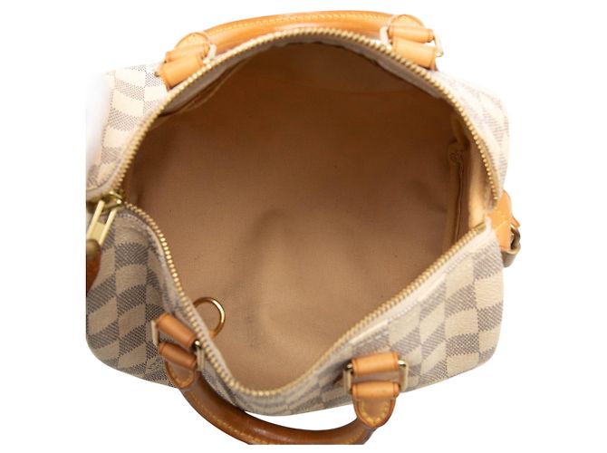 Borsa Boston Louis Vuitton Speedy 25 Damier Azur Bianca Bianco - vista 4