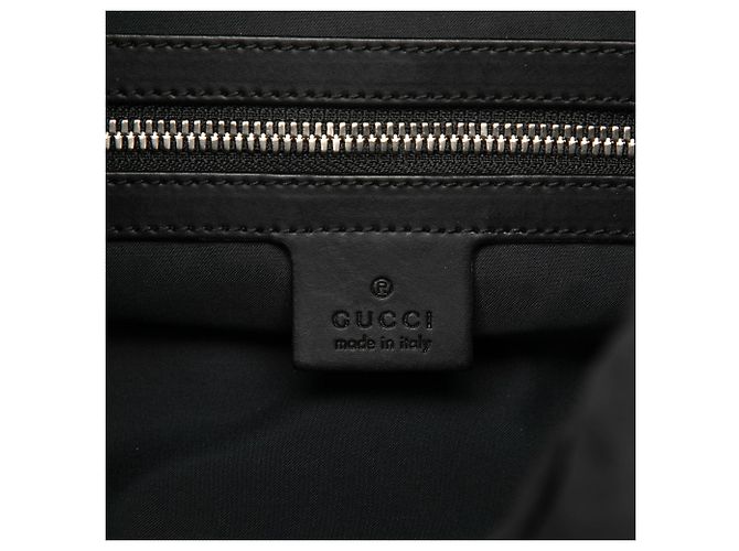 Black Gucci GG Supreme Web Drawstring Backpack - view 5