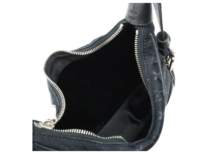 Borsa a tracolla Mini Boulogne in raso monogram Louis Vuitton nera Nero - vista 5