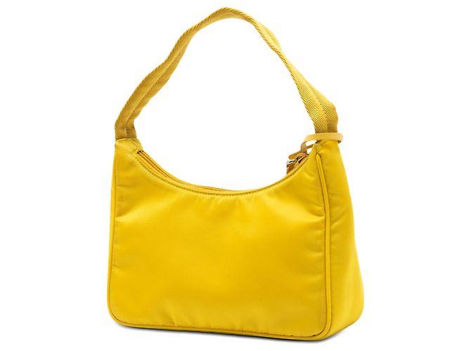 Borsa a tracolla Prada Mini Tessuto Re Edition 2000 Gialla Giallo - vista 2
