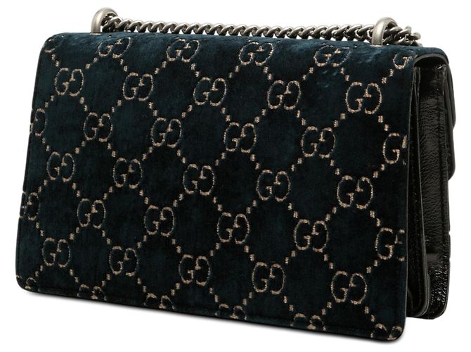 Borsa a tracolla Dionysus Medium GG in velluto blu Gucci - vista 2